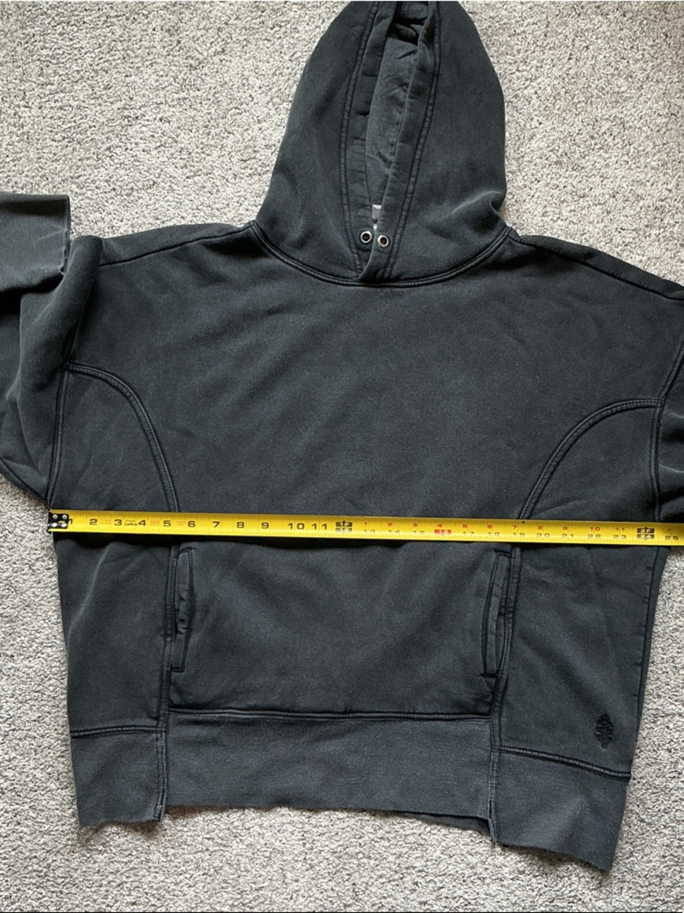 FP Movement by Free People Sprint to the Finish Hoodie ~ Washed Black Grape - Picture 8 of 12